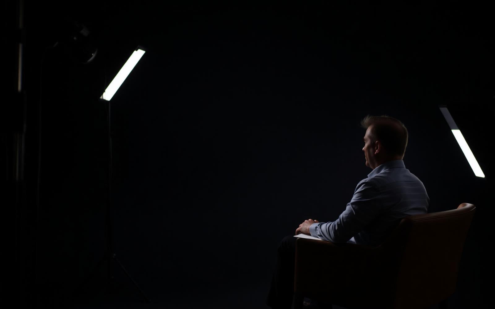 Executive being interviewed on camera